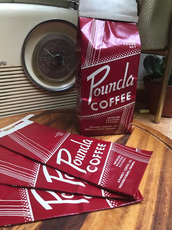 1940's Vintage Coffee Bags for Framing. Retro Wall Art. Etsy