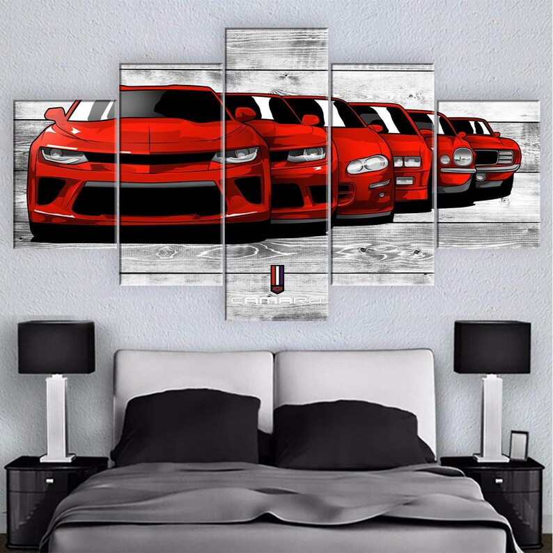 Chevrolet Camaro Generations Canvas Set Multi Panel Car Etsy