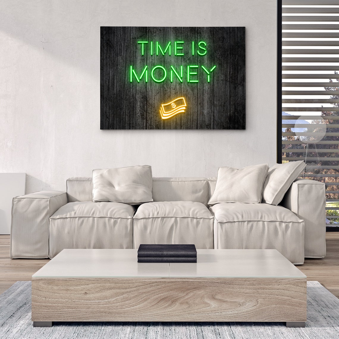 Time Is Money Canvas Wall art Success Canvas Art Motivation Etsy