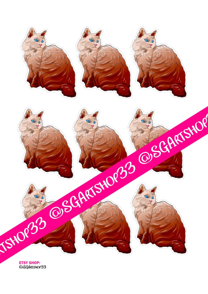Cat Stickers Printable Cute Sticker Sheet Cat Stickers Digital Etsy Cat Stickers Printable Cute Sticker Sheet Cat Stickers Digital Etsy