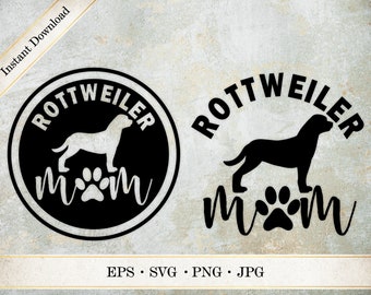 Download Rottweiler Mom Svg Etsy