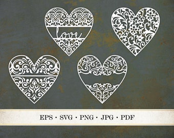 Download Lace Heart Svg Etsy