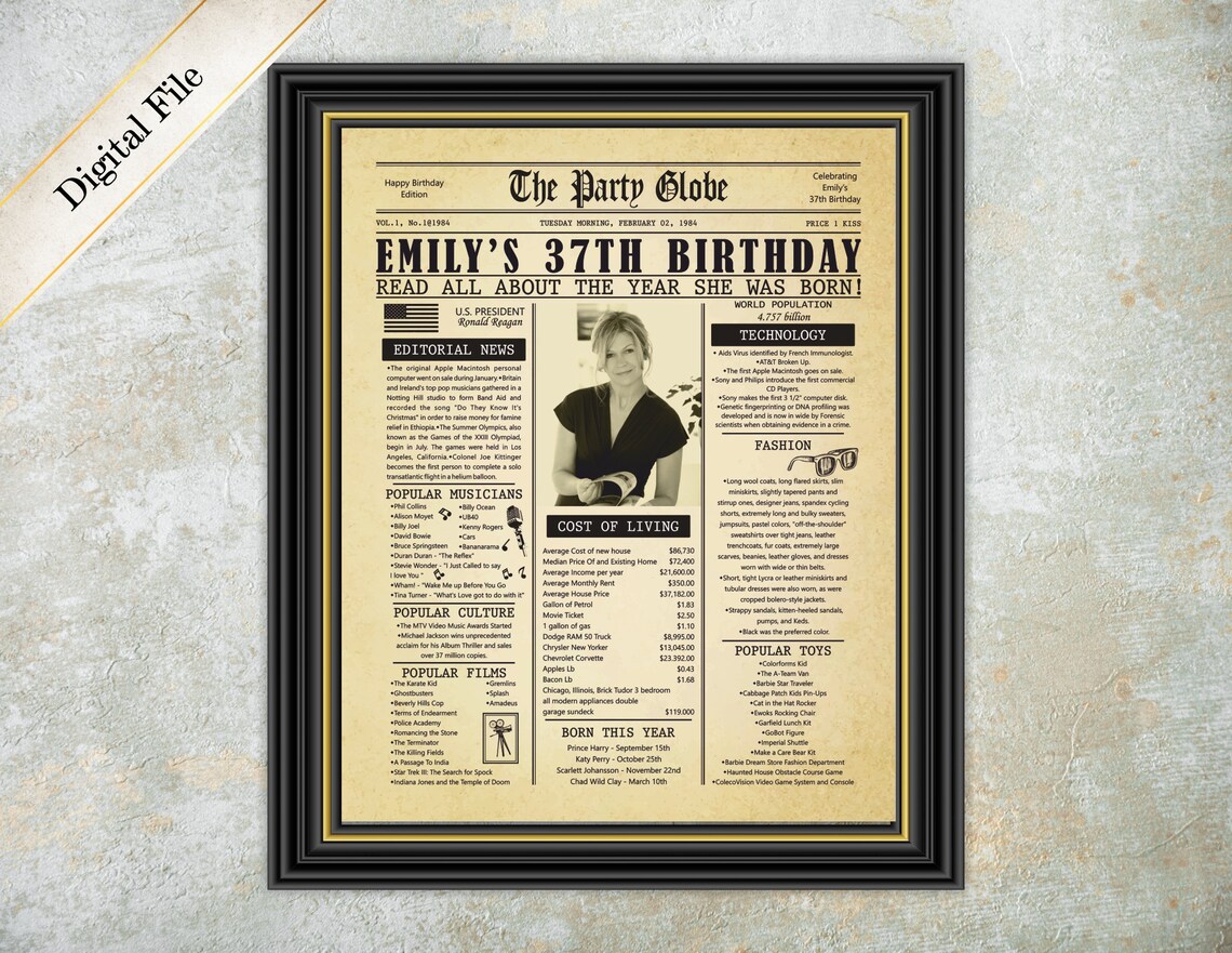 Back In 1984 Printable Newspaper Poster 1984 Digital - vrogue.co