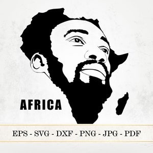 Logotipo da África, Continente Masculino Africano, Mapa de Silhueta de Homem Negro SVG, Uso Comercial