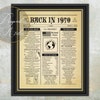 Back in 1951 Golden Poster, Printable White or Black Poster, Born in ...