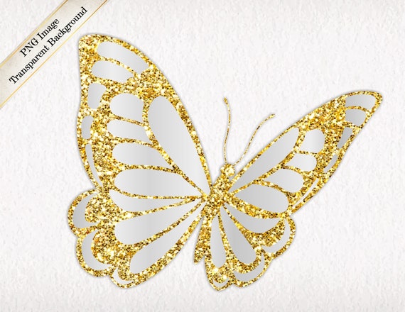 Silver and Gold Glitter Butterflies Images Pack, Lace Butterflies Clipart,  Silver and Gold Butterfly PNG Image Bundle, Sparkling Butterfly -   Norway