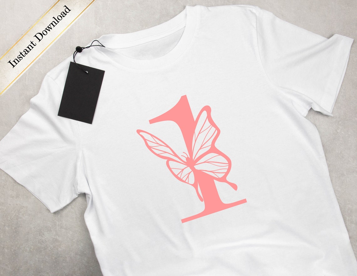 Butterfly Numbers SVG Figures 09 Monogram Numbers PNG Etsy
