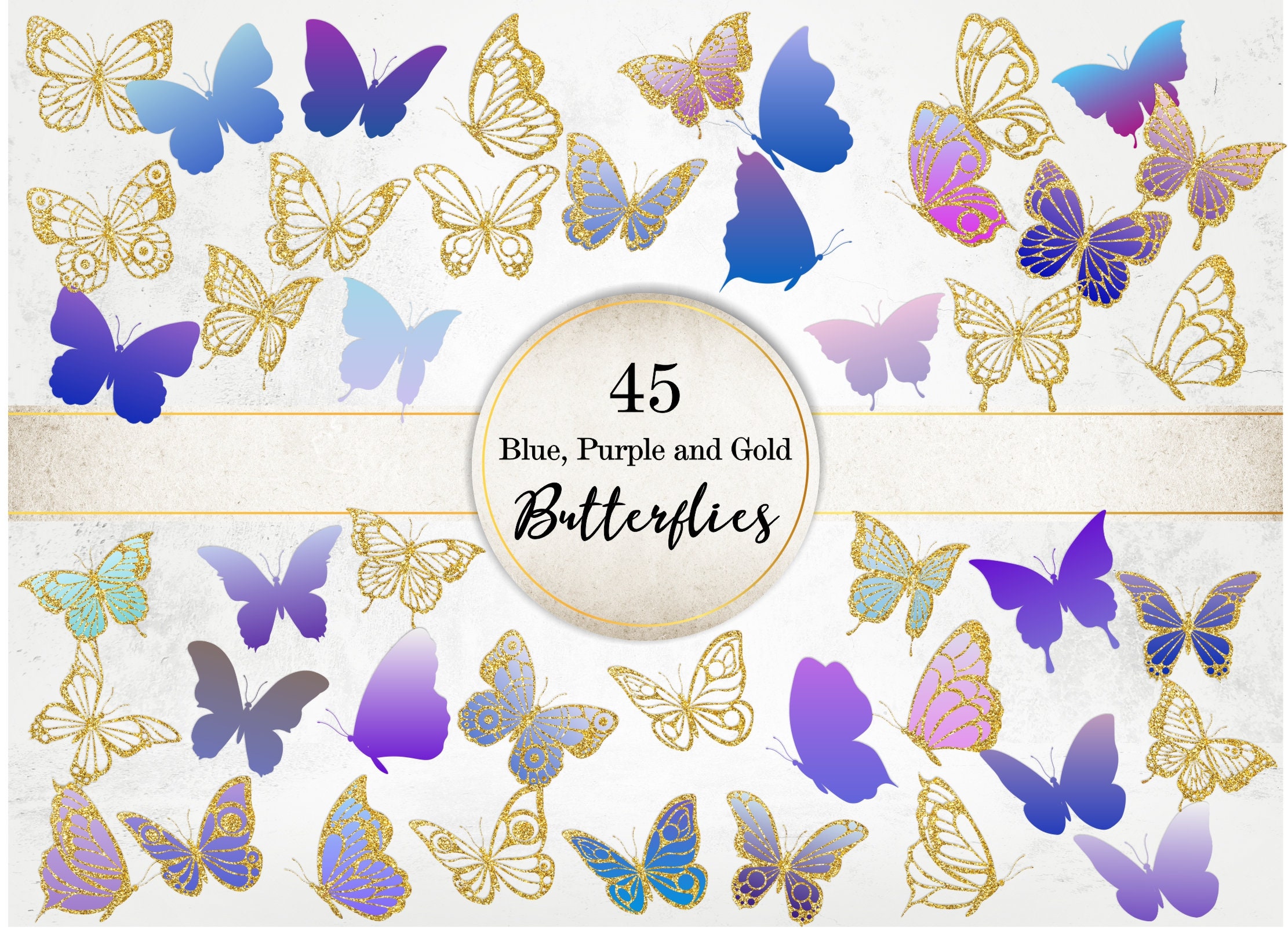 Silver and Gold Glitter Butterflies Images Pack, Lace Butterflies Clipart,  Silver and Gold Butterfly PNG Image Bundle, Sparkling Butterfly -   Norway