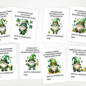 Druckbare St. Patricks Day Karten, Klassenzimmer Zwerge St. Patrick's Karten, Sofort Download, Grußkarten, St. Pats Day Karte