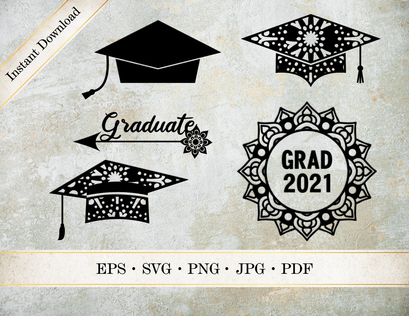 Download Lace Graduation SVG Mandala Graduate Graduation Cup | Etsy