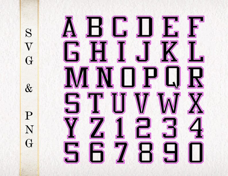 Download Cut Files Font Varsity Alphabet College Font Svg Png Image Baseball Letters Numbers Clipart 3 Matching Sports Designs Letters Clip Art Art Collectibles