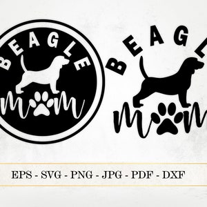 Beagle moeder SVG, Moederdag SVG, hond moeder gesneden bestanden, digitale Paw Mom, commercieel gebruik