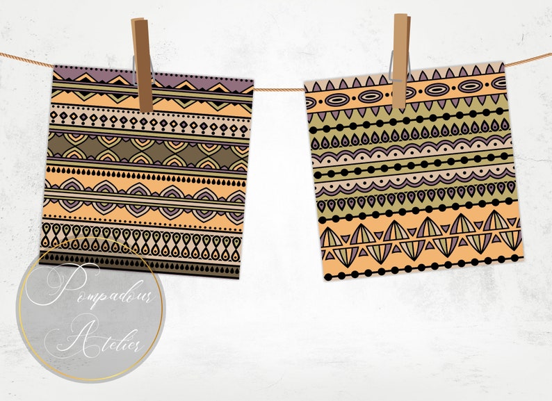 Multicolored Tribal Seamless Pattern, Aztec Digital Paper, Colorful ...