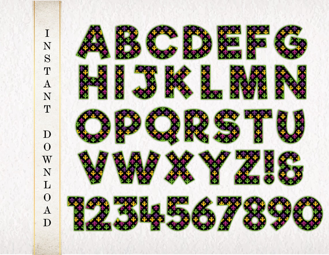 mardi-gras-font-alphabet-clipart-digital-letters-numbers-etsy