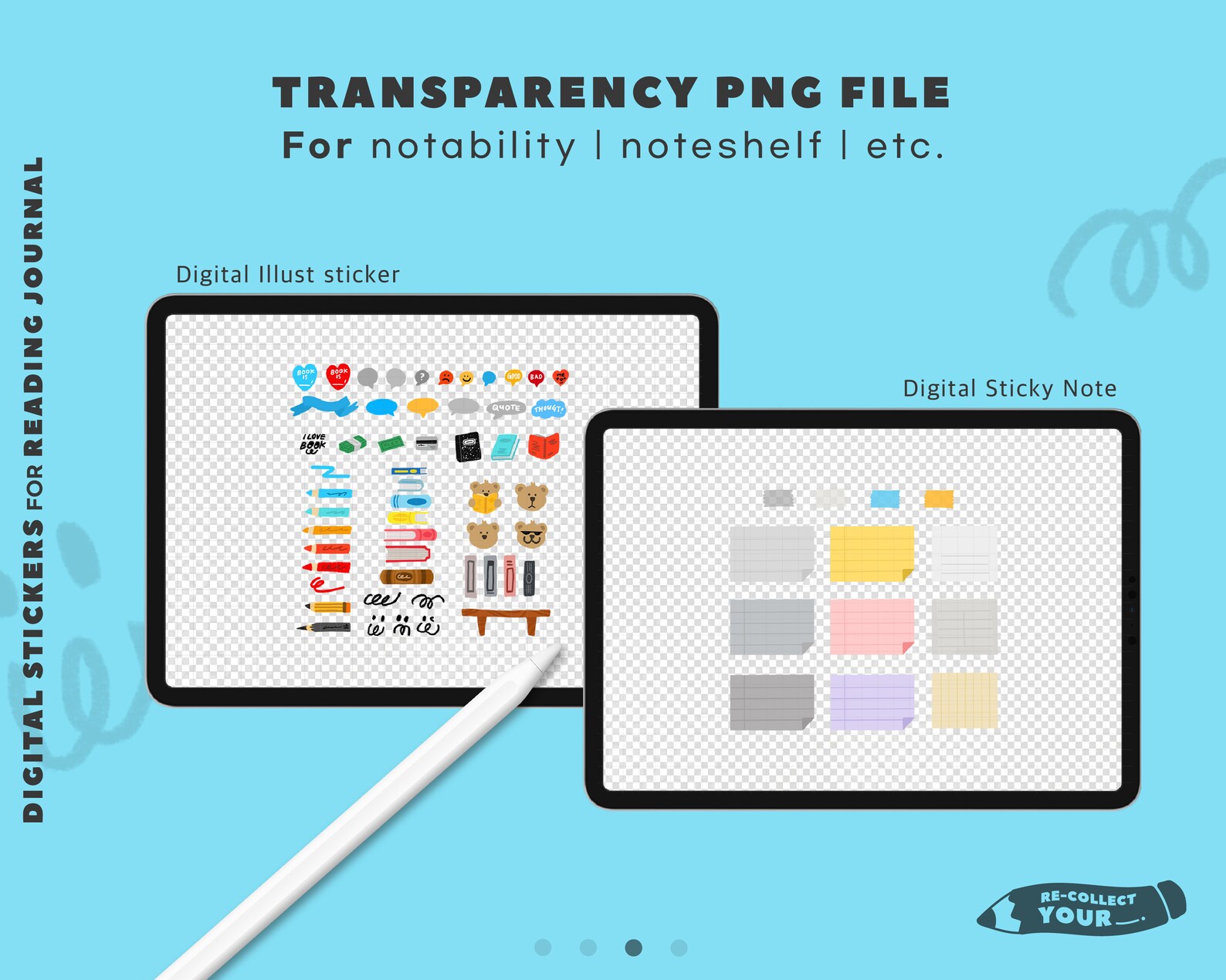 DIGITAL STICKERS for GOODNOTES Precropped Stickers Book Etsy