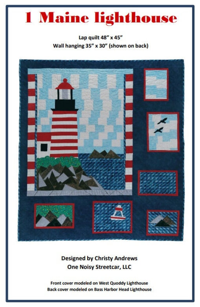 1 Maine Lighthouse Quilt Pattern Etsy