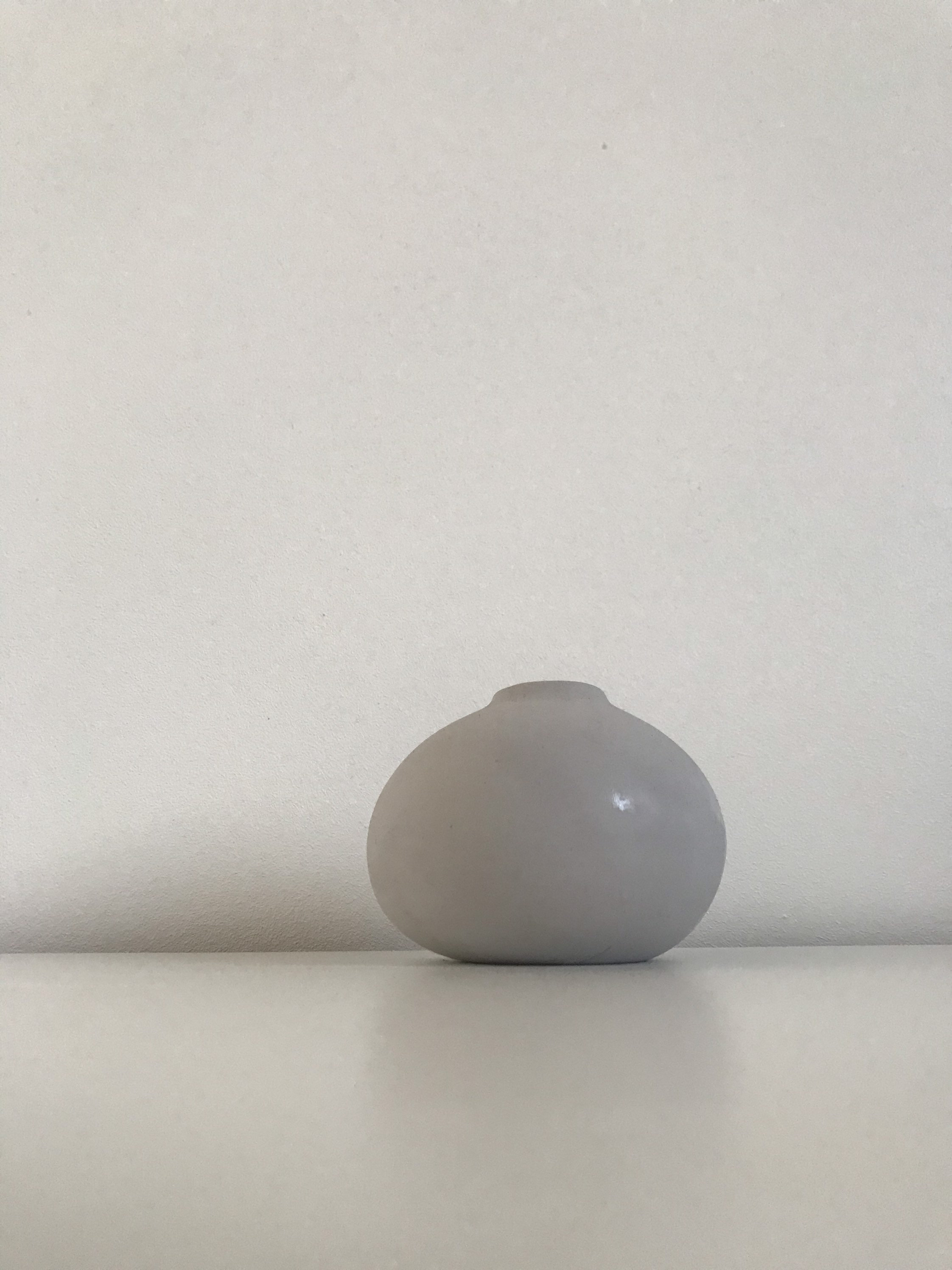 Petit Céramique Ronde Grise Matte