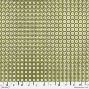 Tim Holtz Flannel || Leaf Medallion - Green || Wonderland || Free Spirit || Christmas Fabric