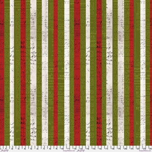 Tim Holtz Flannel || Xmas Stripe - Multi || Wonderland || Free Spirit || Christmas Fabric