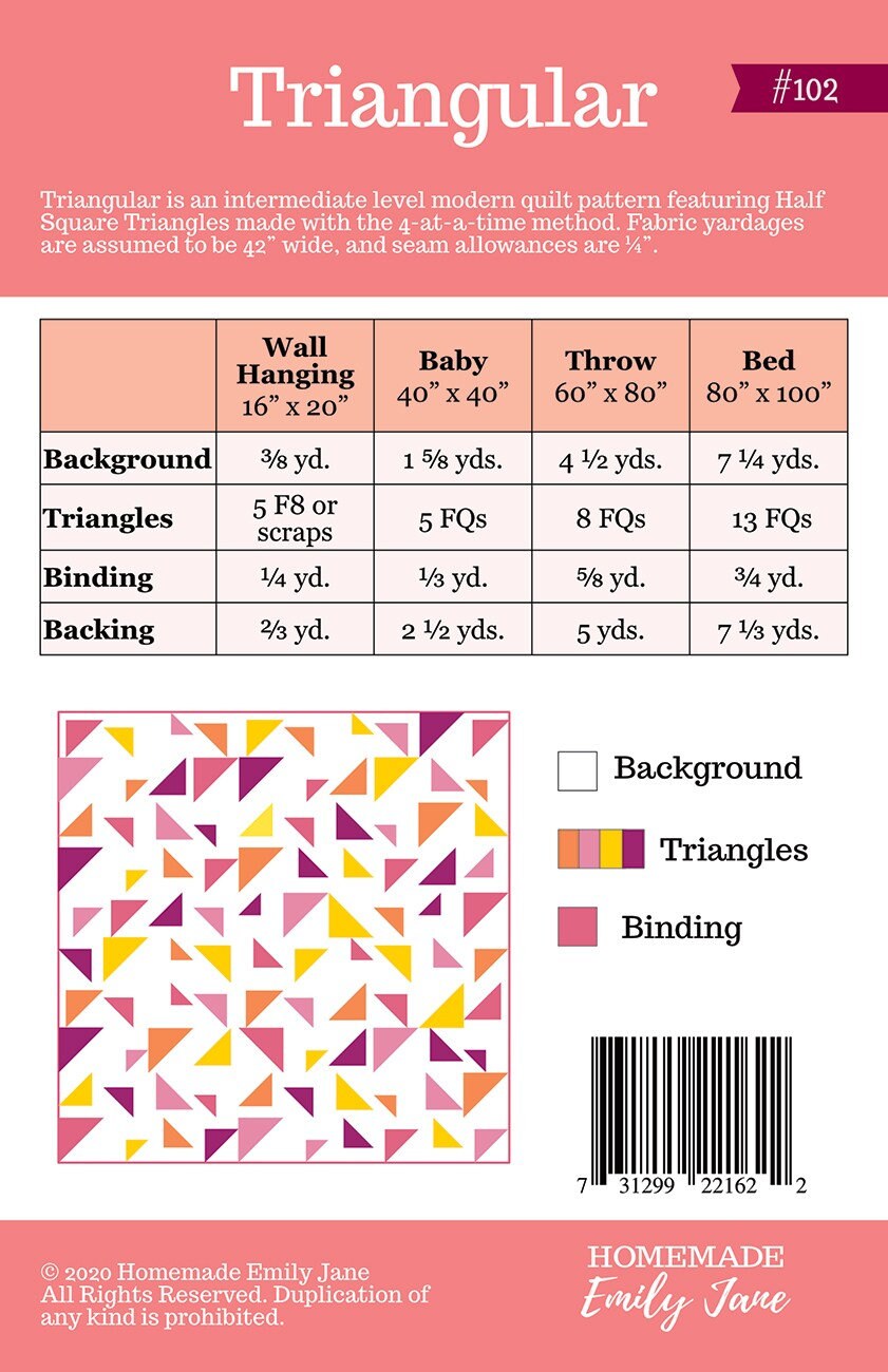 Triangular Quilt Pattern - Etsy