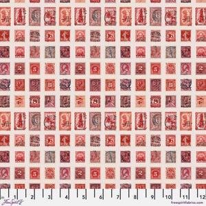 Tim Holtz-palet: rode postzegels || Rode collectie || Free Spirit-stoffen