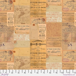 Tim Holtz Eclectic Elements Palette - Orange - Ephemera || Orange Collection || Free Spirit Fabrics