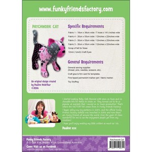 Patch the Pussycat - Funky Friends Stuffed Animal Pattern - Etsy