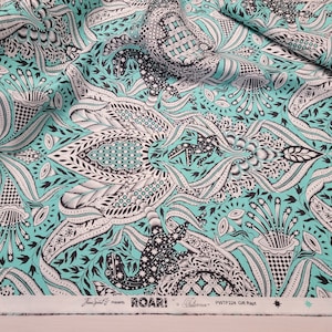 Tula Pink ROAR! || Gift Rapt - Mint || Quilting Cotton