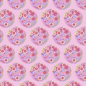 Tula Pink - Parisville Topiary in Strawberry || Parisville (DejaVu)