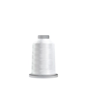 Puede incluir: Una bobina de hilo blanco en una bobina de plástico blanca.