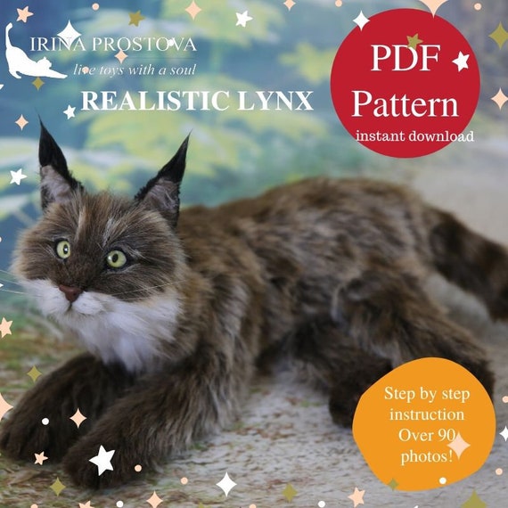 realistic cat sewing pattern