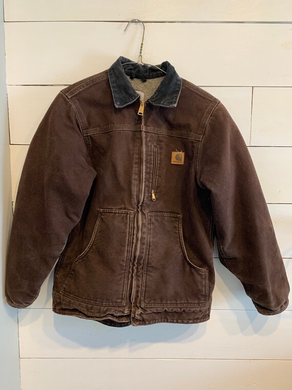Youth Large Carhartt Fleece Lined Jacket