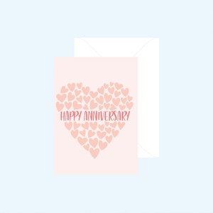 Biglietto di buon anniversario con cuore