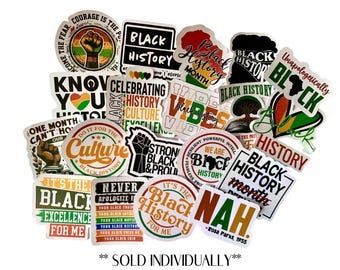 BLACK HISTORY STICKERS (Sold Individually) G