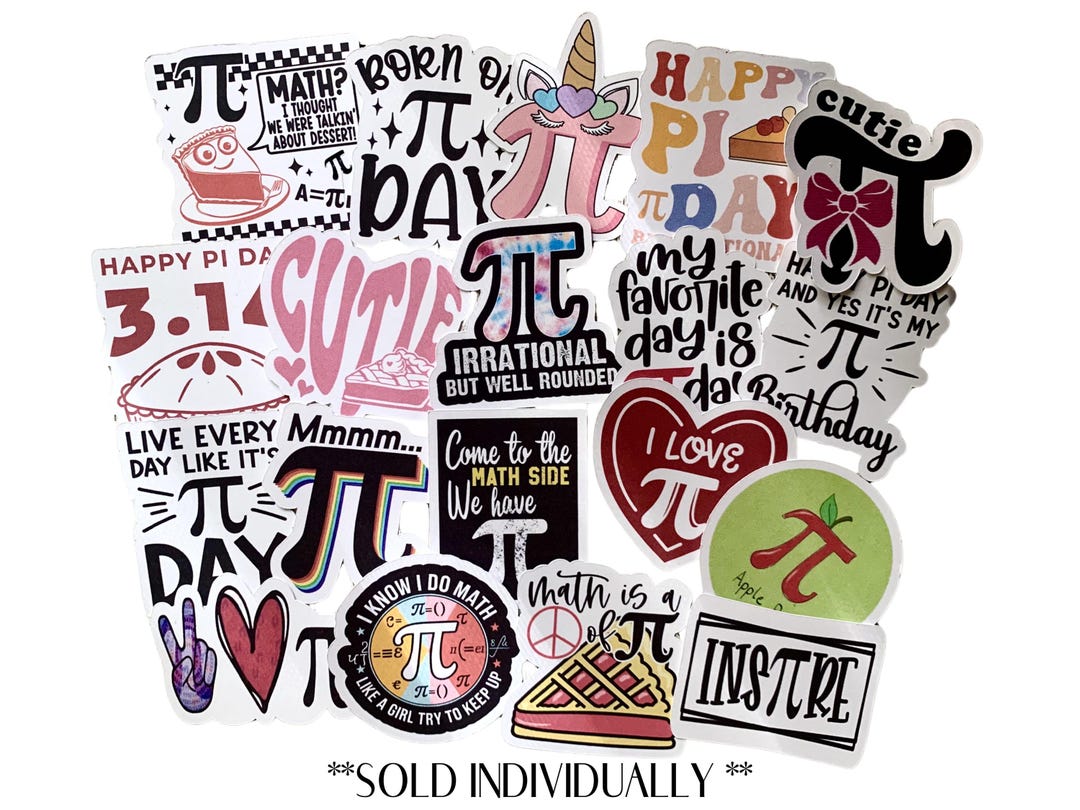 Piplayer Sticker PI STICKERS | Cutie Pi| Pi-day (sold Individually) G - Etsy