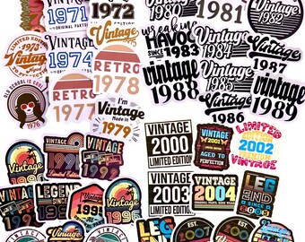 BIRTH YEAR STICKERS (Sold Individually) G