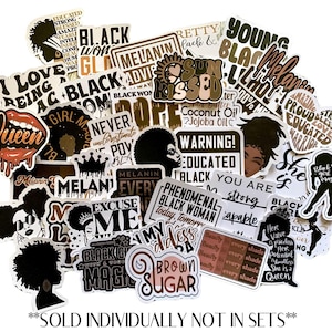MELANIN STICKERS (series 1) | Black Girl Magic Stickers| Black Girls Rock| *Sold Individually*