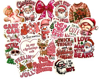 ROZE KERSTSTICKERS (afzonderlijk verkocht) M