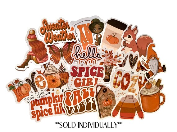 FALL VIBES STICKERS (Sold Individually)