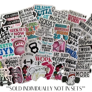 FITNESS STICKERS *Sold Individually*
