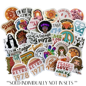 70'S STICKERS| I Love The 70's-stickers| Nostalgische stickers| Retrostickers| Esthetiek uit de jaren 70| Vintage stickers| *Individueel verkocht*