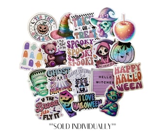 PASTEL-O-WEEN STICKERS: pastelkleurige halloweenstickers (afzonderlijk verkocht) M