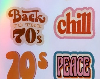 I LOVE THE 70'S stickers