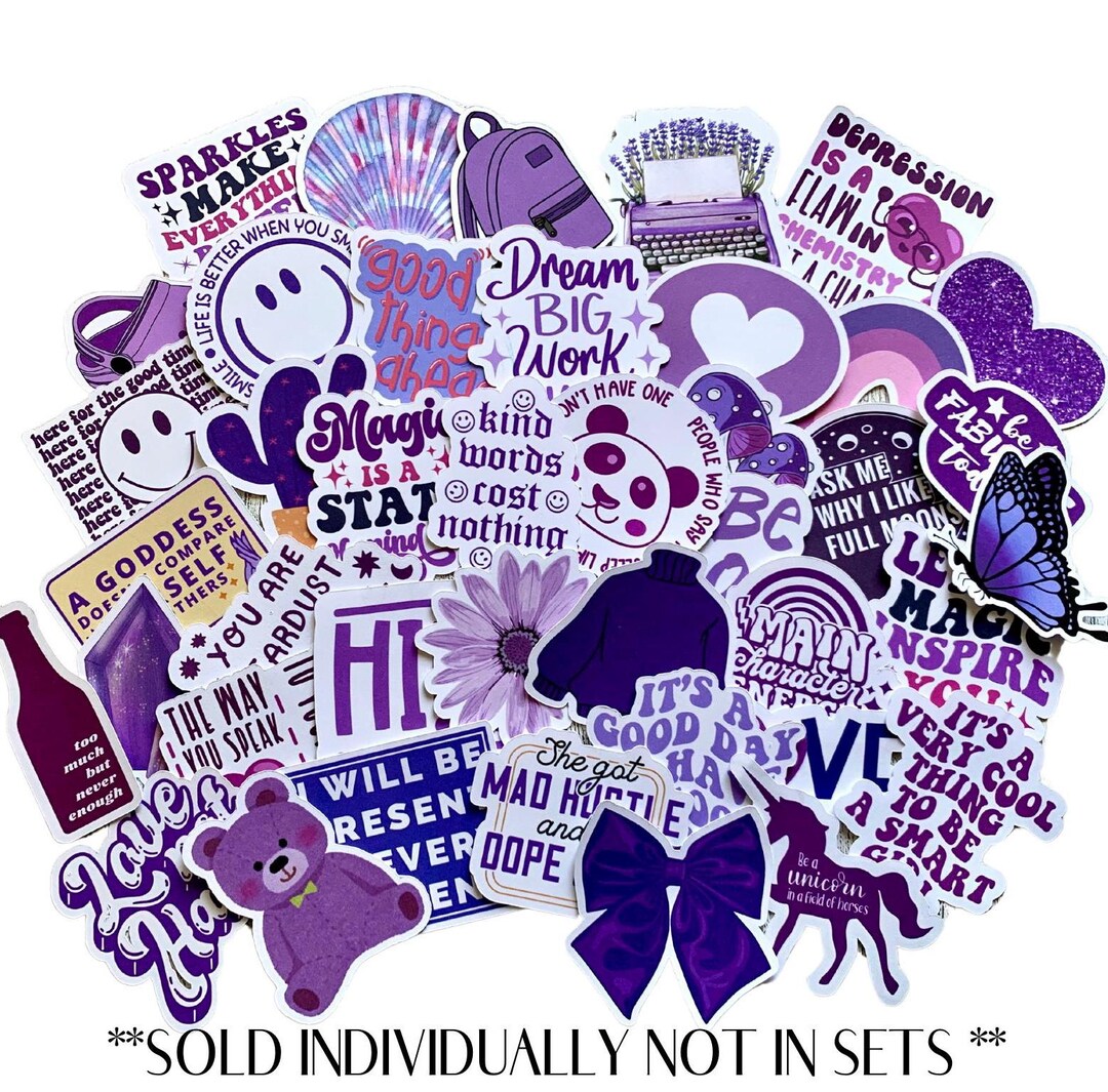 PURPLE MONOCHROMATIC STICKERS| *sold Individually* - Etsy