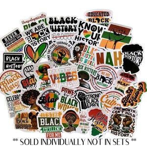 ZWARTE GESCHIEDENISSTICKERS| Maand zwarte geschiedenis| *Individueel verkocht*
