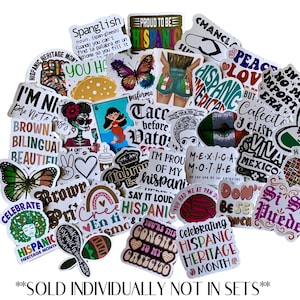 MEXICAN PRIDE-STICKERS| Spaanse erfgoedmaand| Vier het Spaanse erfgoed| Brown Pride| *Individueel verkocht*