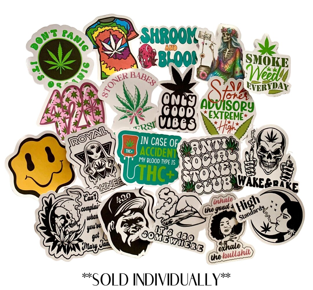 420 HOLOGRAPHIC STICKERS (sold Individually) - Etsy