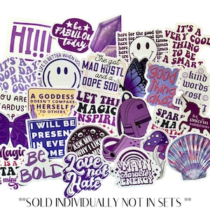 PURPLE MONOCHROMATIC STICKERS *Sold Individually*