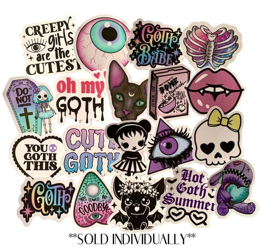 PASTEL GOTH STICKERS (sold Individually) G - Etsy
