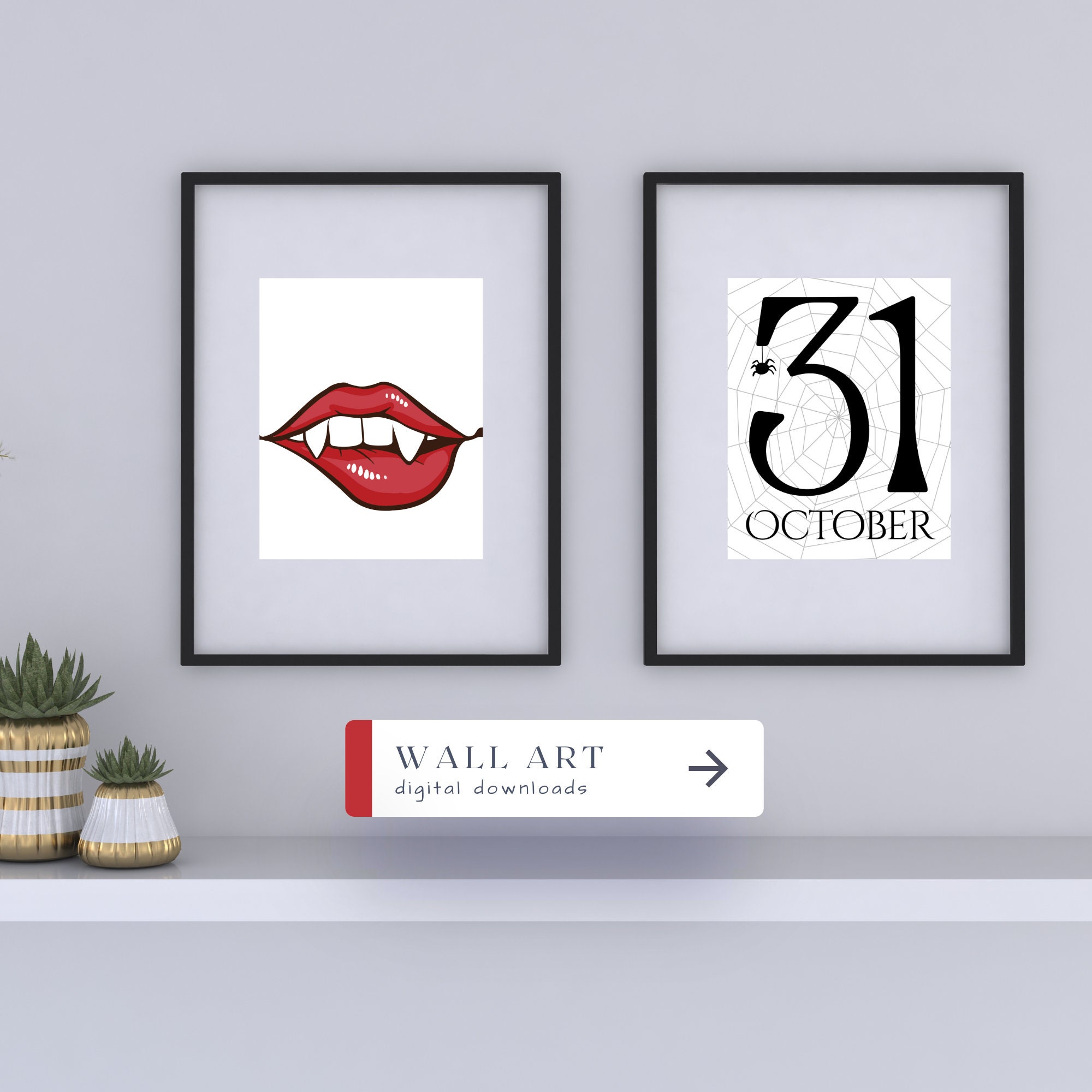 October 31 Printable Halloween Wall Decor - Digital Download - Etsy